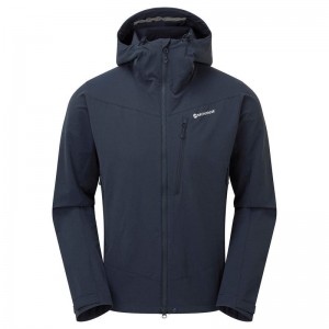 Dark Blue Men's Montane Dyno LT Softshell Jackets | XAM585FY