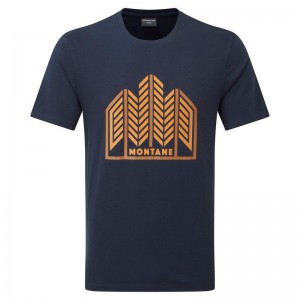 Dark Blue Men's Montane Forest T Shirts | OTN6898LV