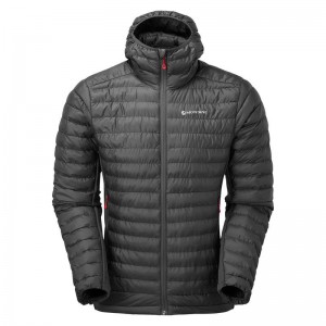 Dark Grey Men's Montane Icarus Lite Hooded Jackets | IOW7050OH