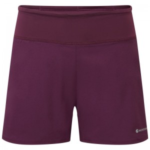 Purple Women's Montane Slipstream 4" Trail Running Shorts | JTD615ZI