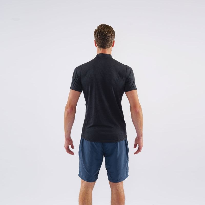 Black Men's Montane Dart Zip T Shirts | TWK6876UR