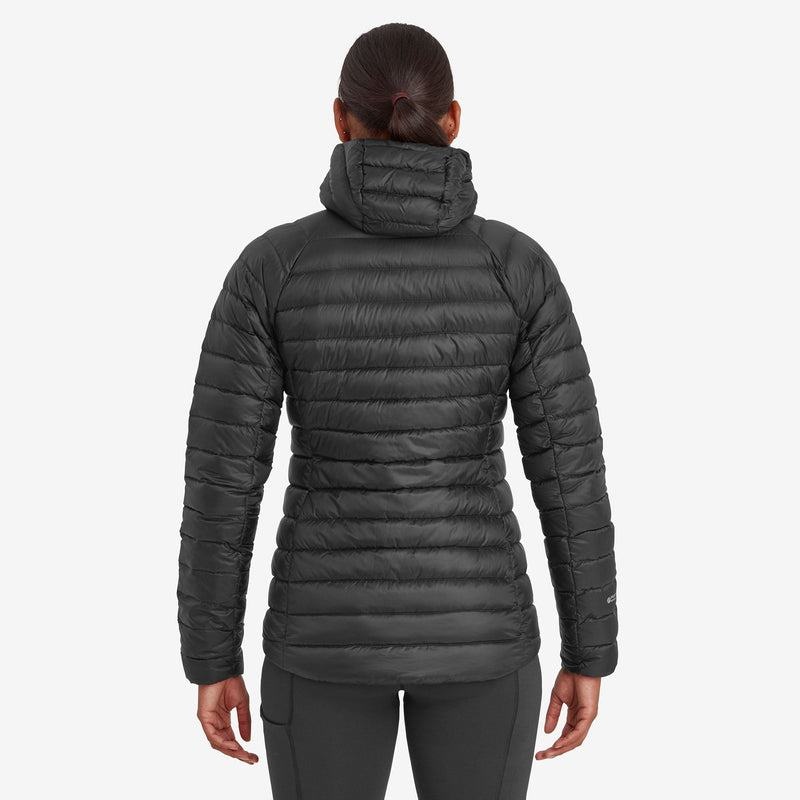 Black Women's Montane Anti-Freeze Hooded Down Jackets | IEA779ME