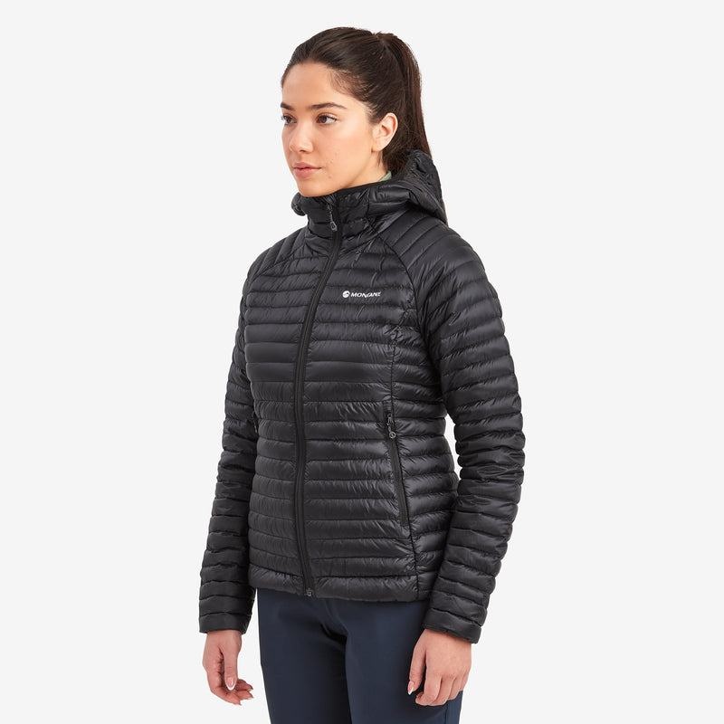 Black Women's Montane Anti-Freeze Lite Hooded Down Jackets | JUP3538WQ