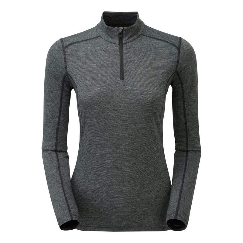 Black Women\'s Montane Primino 140 Zip Neck Base Layer Tops | SXO68MJ