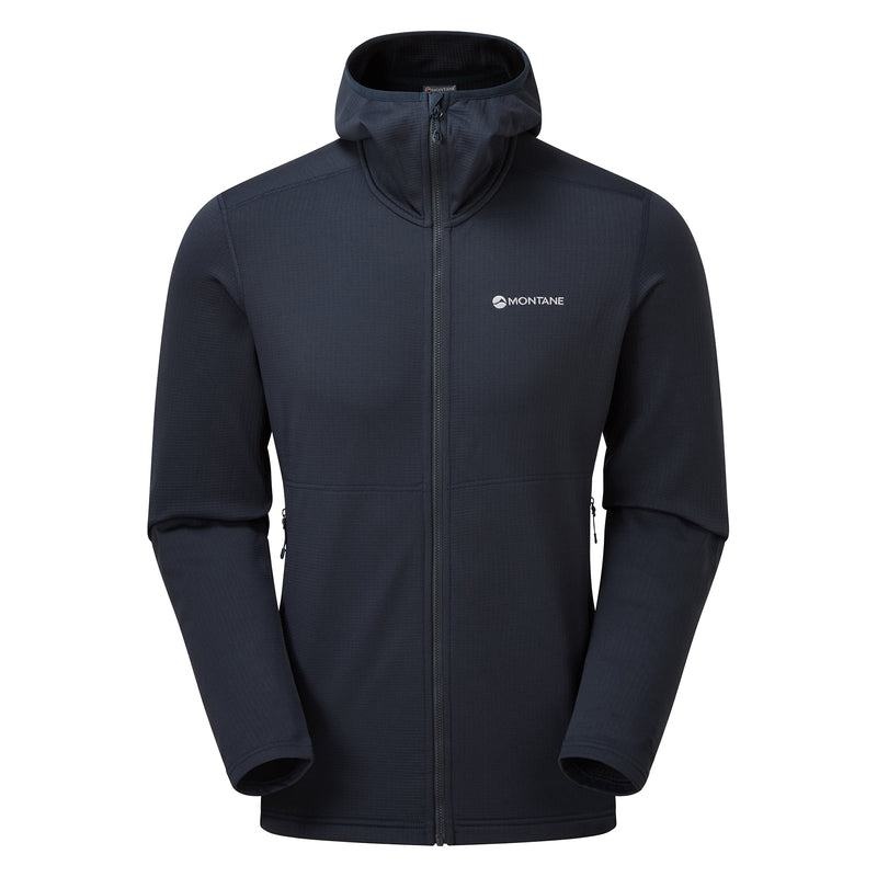 Dark Blue Men\'s Montane Protium Hooded Fleece Jackets | JKW944AV