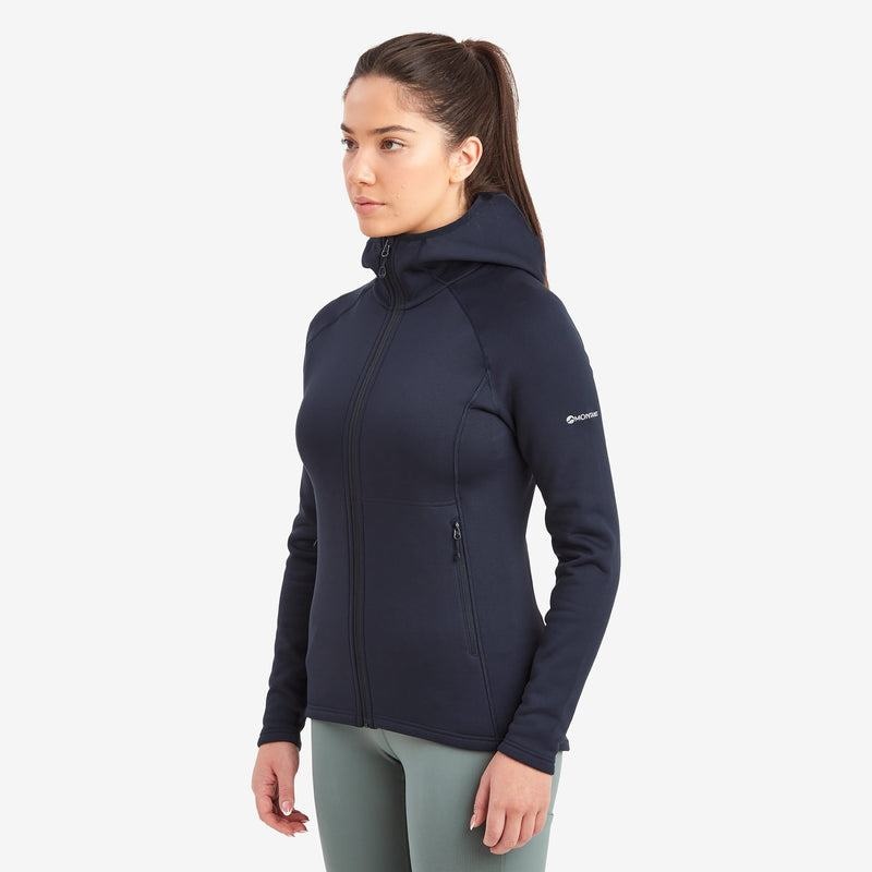 Dark Blue Women's Montane Fury Hooded Fleece Jackets | XPB1415ZL