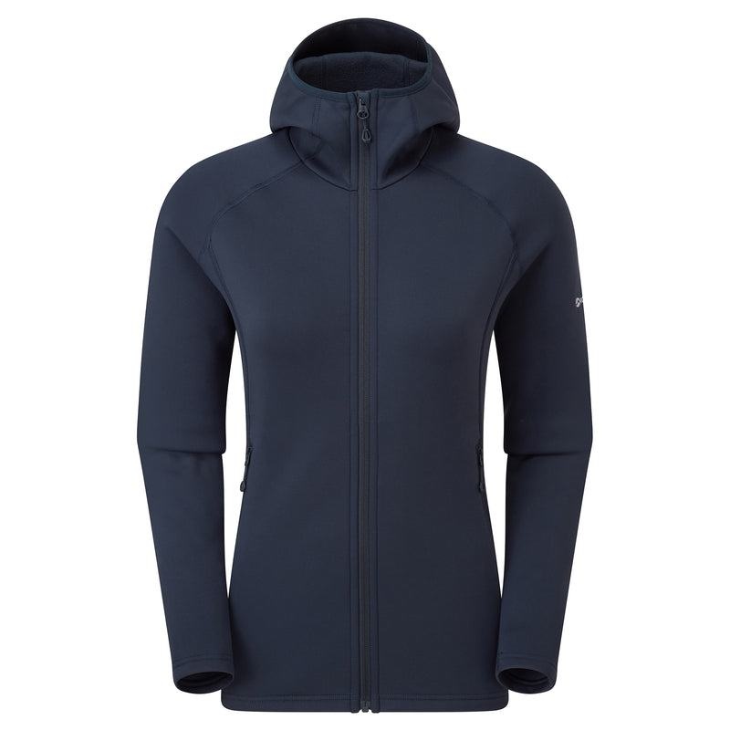 Dark Blue Women\'s Montane Fury Hooded Fleece Jackets | XPB1415ZL