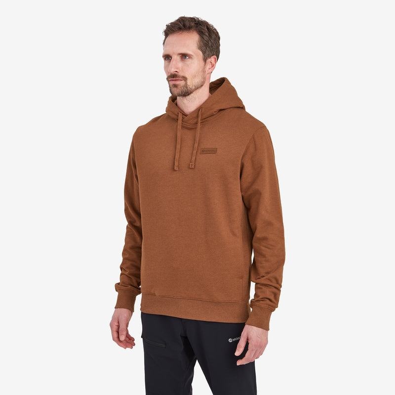 Dark Orange Men's Montane Mono Logo Hoodie | WFP7021AY