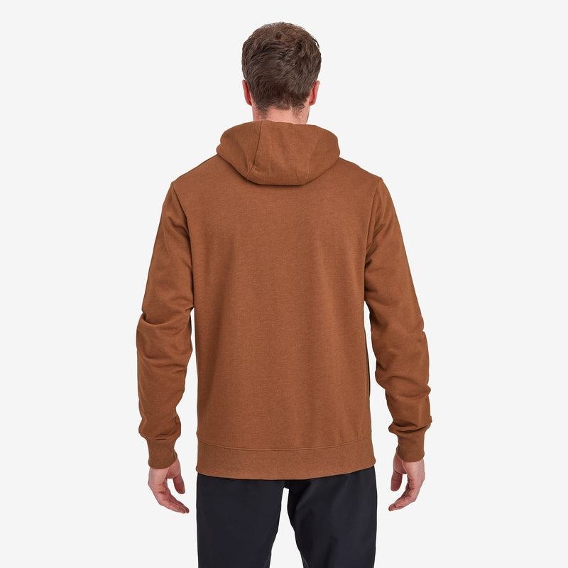 Dark Orange Men's Montane Mono Logo Hoodie | WFP7021AY