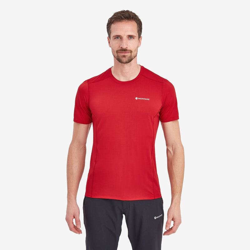 Dark Red Men's Montane Dart Lite T Shirts | VDG8383ZV