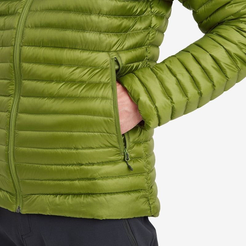 Green Men's Montane Anti-Freeze Lite Hooded Down Jackets | HXW1295QD