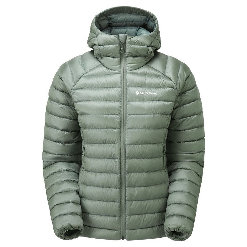 Grey Green Women\'s Montane Anti-Freeze Hooded Down Jackets | UAA2591YS