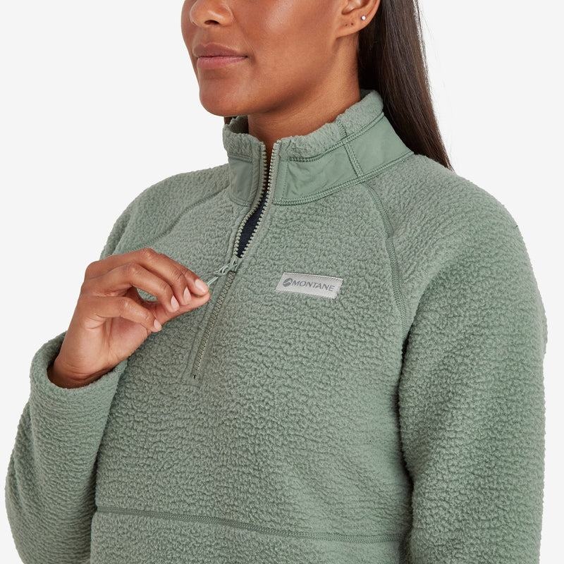 Grey Green Women's Montane Chonos Smock Pull On Fleece | XTP6829XS