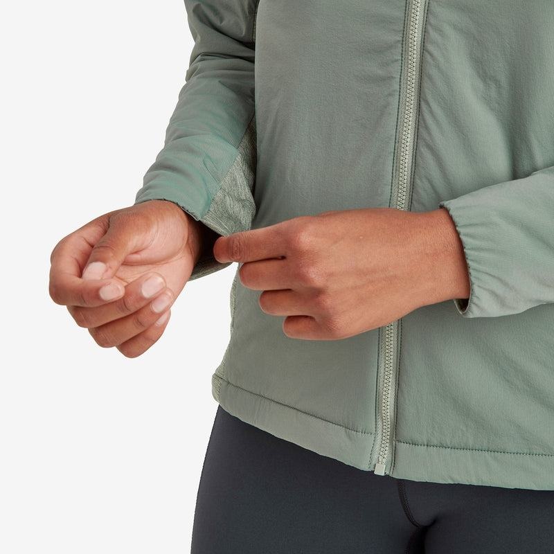 Grey Green Women's Montane Fireball Lite Hooded Insulated Jackets | QCD8437NH