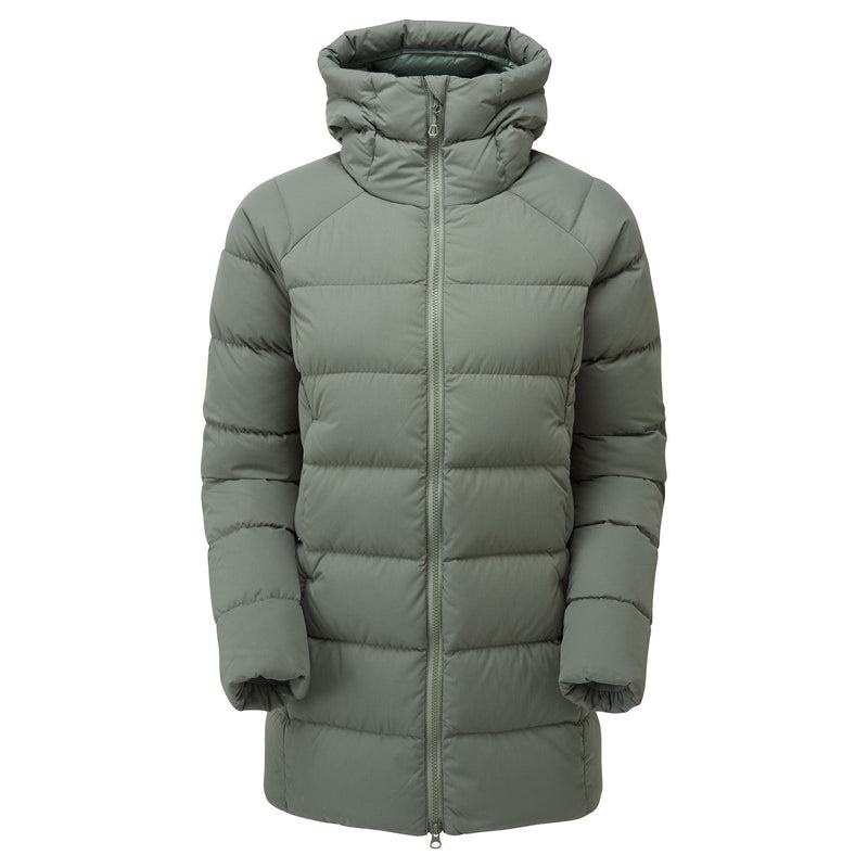 Grey Green Women\'s Montane Tundra Hooded Down Jackets | ONN2056CA
