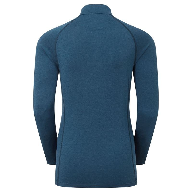 Navy Blue Women's Montane Dart Thermo Zip Neck T Shirts | LLL1075NV