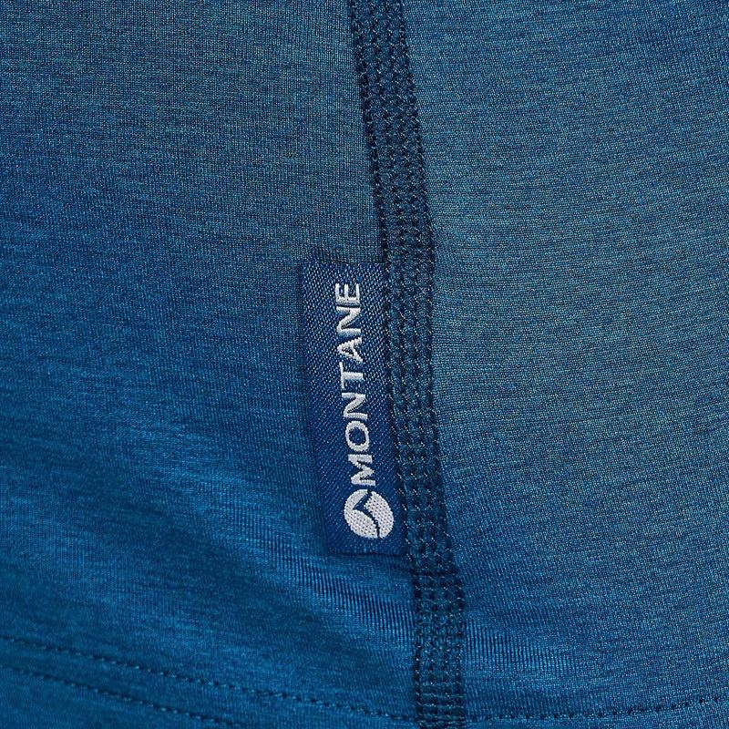 Navy Blue Women's Montane Dart Thermo Zip Neck T Shirts | LLL1075NV