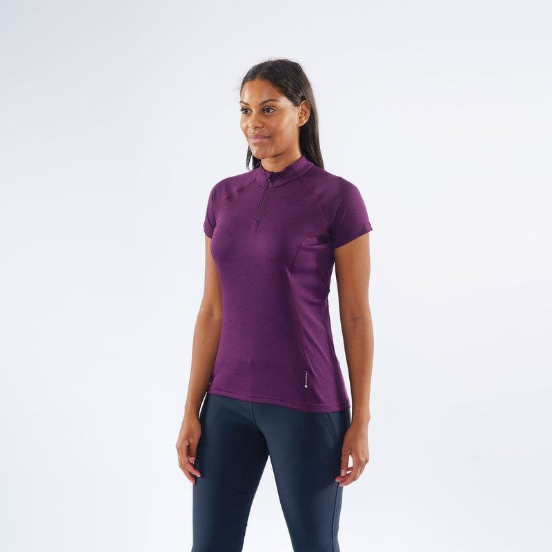 Purple Women's Montane Dart Zip T Shirts | XLE10093OG
